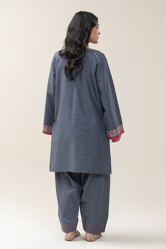 2 PIECE EMBROIDERED KHADDAR SUIT (PRET)