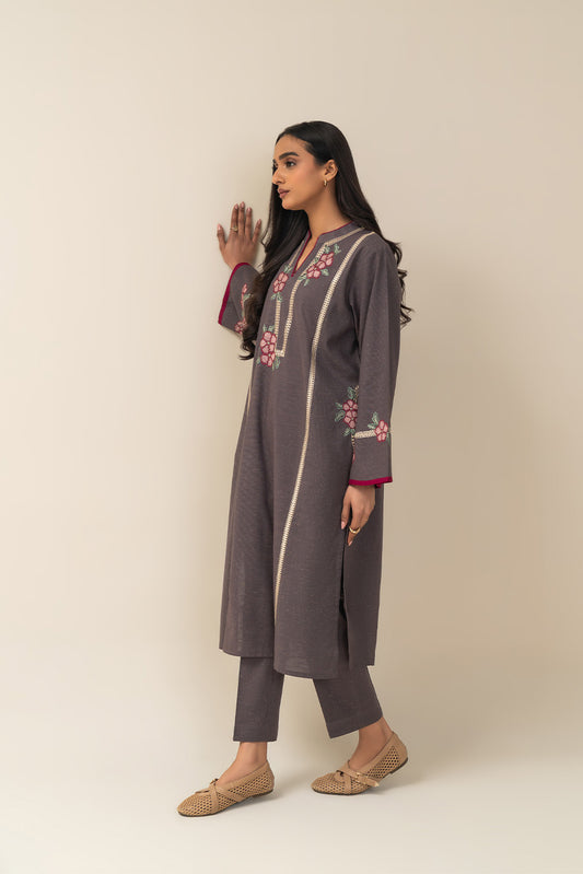2 PIECE EMBROIDERED MULTI NEPS SUIT (PRET)