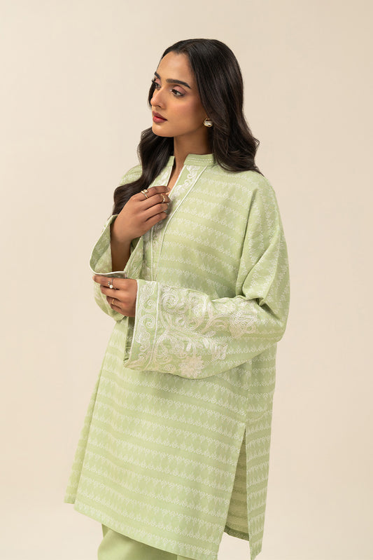 EMBROIDERED JACQUARD SHIRT (PRET)