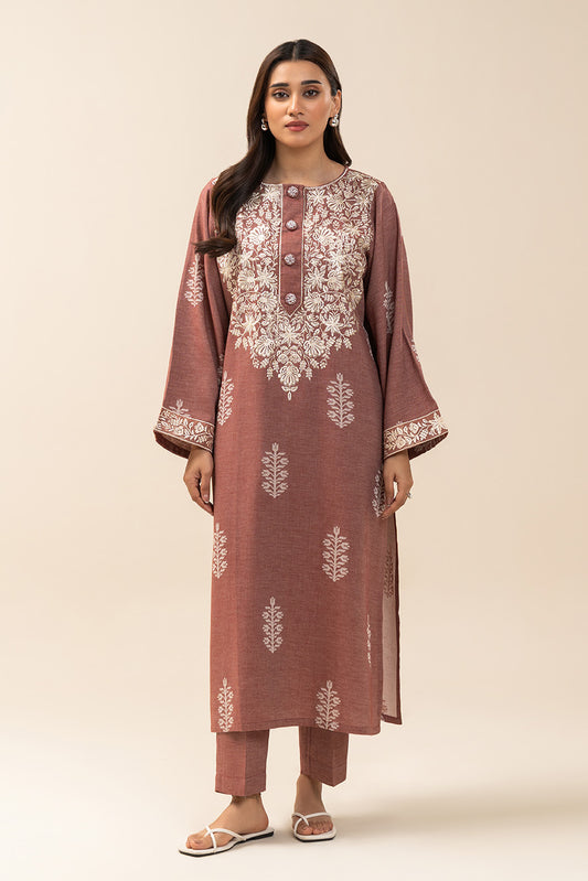2 PIECE EMBROIDERED KHADDAR SUIT (PRET)