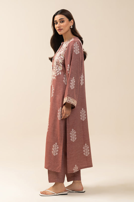 2 PIECE EMBROIDERED KHADDAR SUIT (PRET)