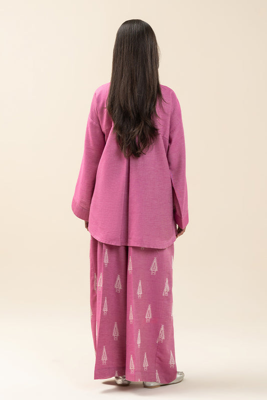 2 PIECE EMBROIDERED YARN DYED SELF JACQUARD SUIT (PRET)