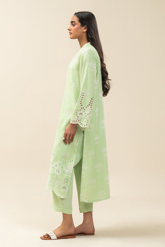 EMBROIDERED SELF JACQUARD SHIRT (PRET)