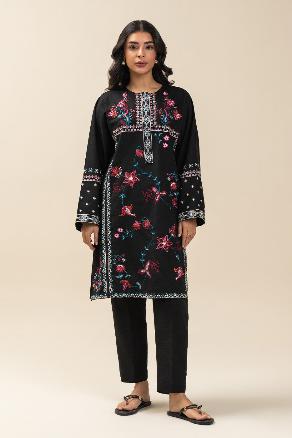 2 PIECE EMBROIDERED KHADDAR SUIT (PRET)
