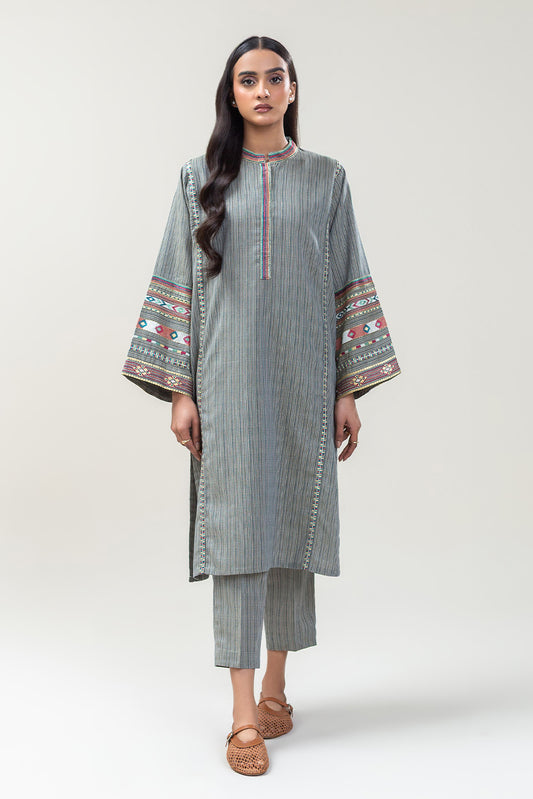 2 PIECE EMBROIDERED KHADDAR SUIT (PRET)
