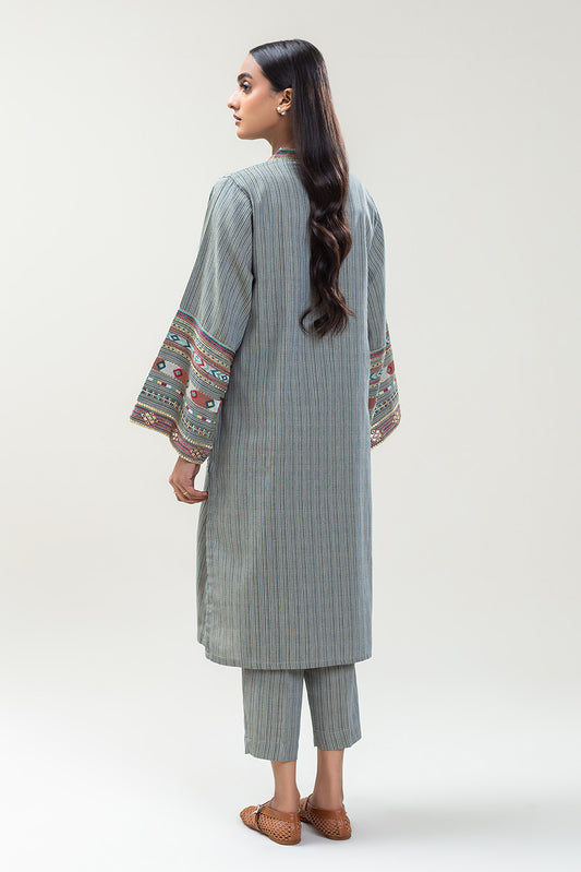 2 PIECE EMBROIDERED KHADDAR SUIT (PRET)