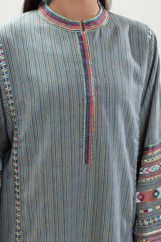 2 PIECE EMBROIDERED KHADDAR SUIT (PRET)