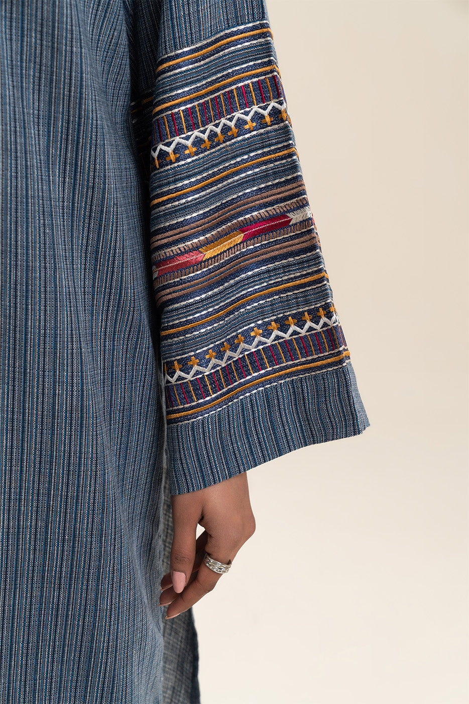 2 PIECE EMBROIDERED DOBBY SUIT (PRET)