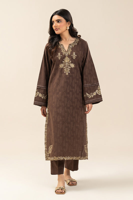 2 PIECE EMBROIDERED KHADDAR SUIT (PRET)