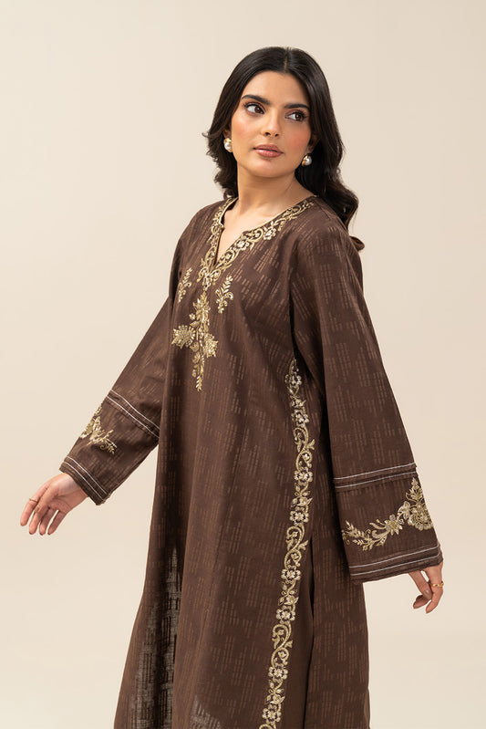 2 PIECE EMBROIDERED KHADDAR SUIT (PRET)