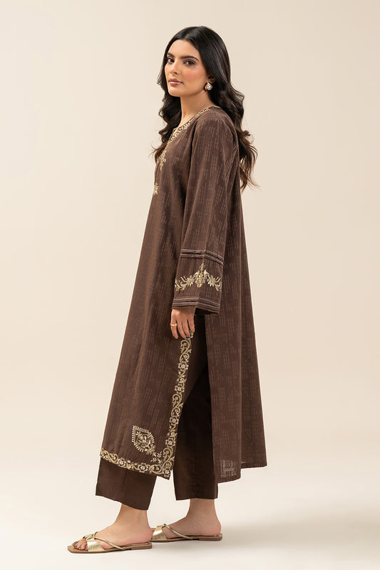 2 PIECE EMBROIDERED KHADDAR SUIT (PRET)