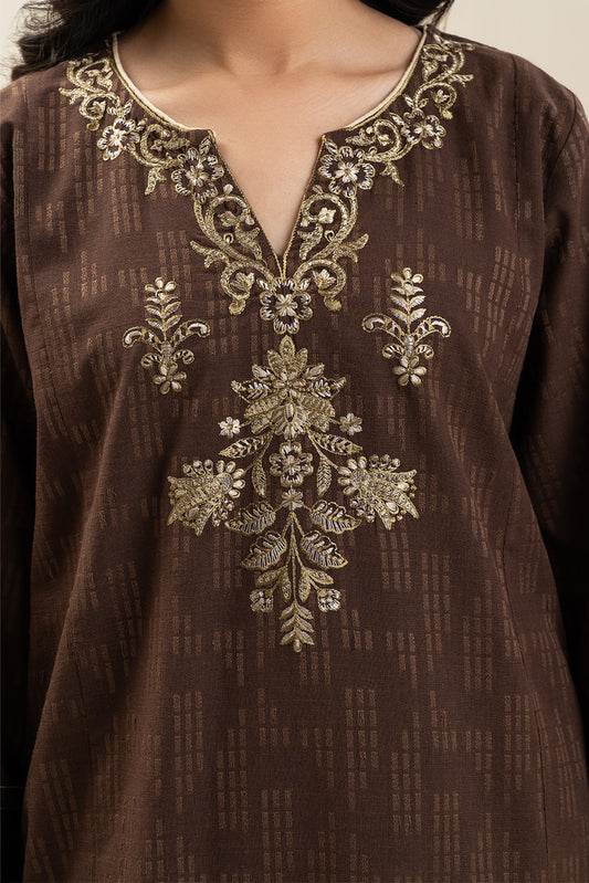 2 PIECE EMBROIDERED KHADDAR SUIT (PRET)
