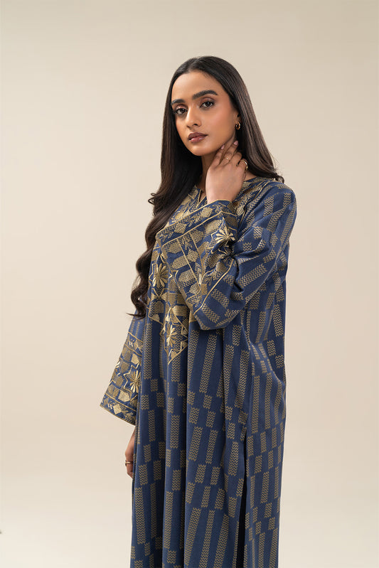 2 PIECE EMBROIDERED KHADDAR JACQUARD SUIT (PRET)
