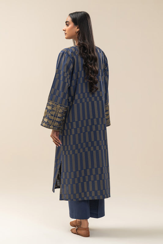 2 PIECE EMBROIDERED KHADDAR JACQUARD SUIT (PRET)