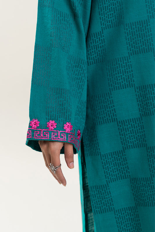 2 PIECE EMBROIDERED KHADDAR SUIT (PRET)