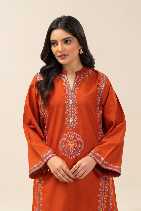 2 PIECE EMBROIDERED KARANDI SUIT (PRET)
