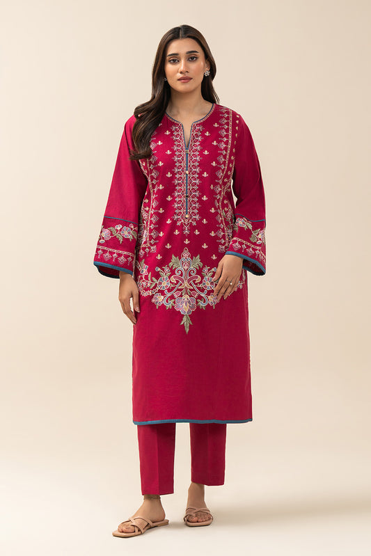 2 PIECE EMBROIDERED KARANDI SUIT (PRET)