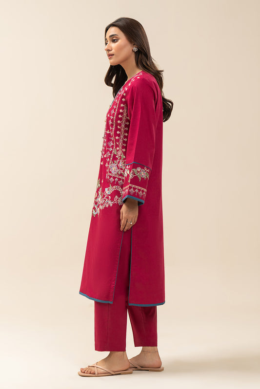 2 PIECE EMBROIDERED KARANDI SUIT (PRET)