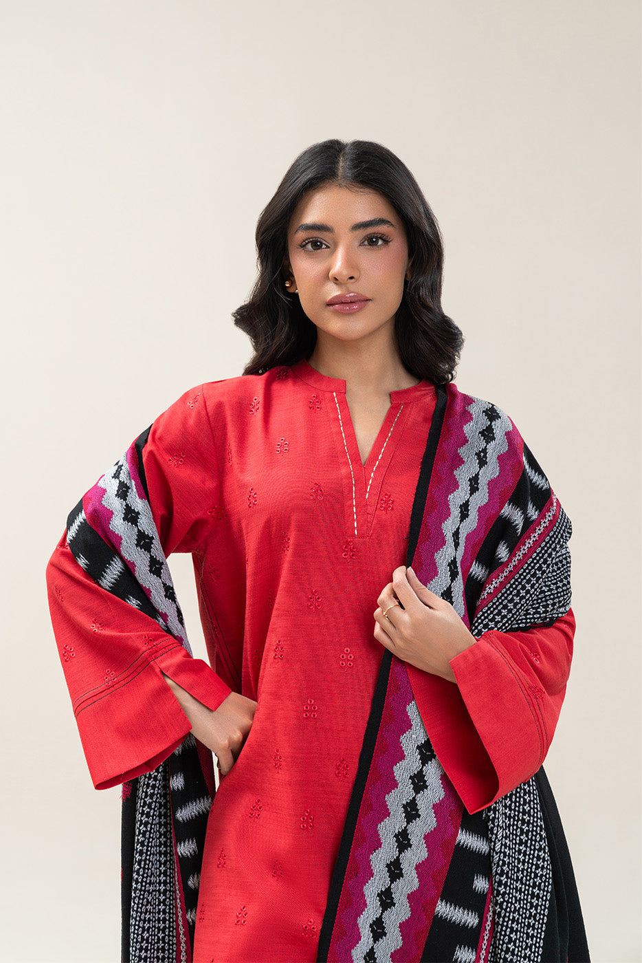 3 PIECE EMBROIDERED KHADDAR SUIT (PRET)