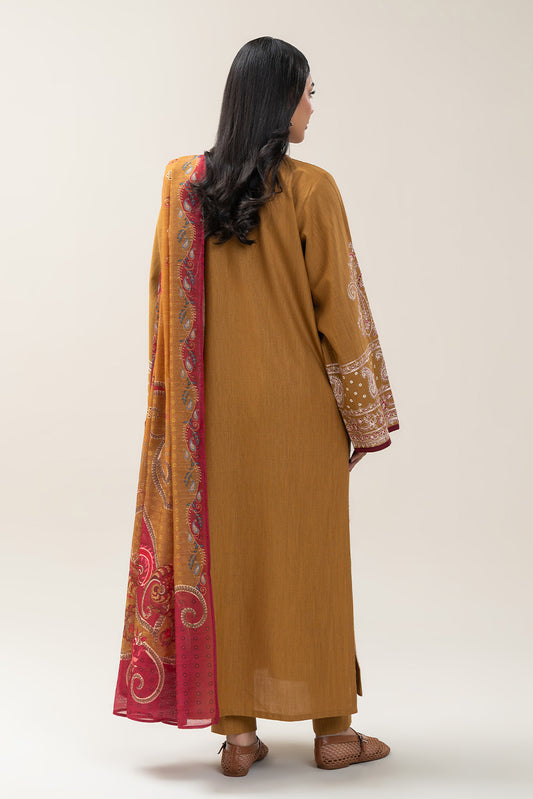 3 PIECE EMBROIDERED KHADDAR SUIT (PRET)