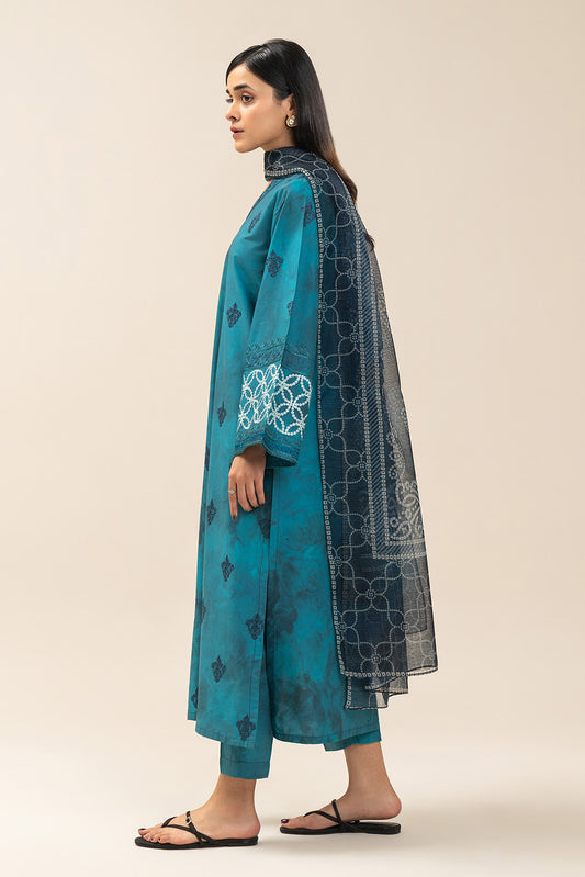 3 PIECE EMBROIDERED COTTON VISCOSE SUIT (HIGH CASUAL)