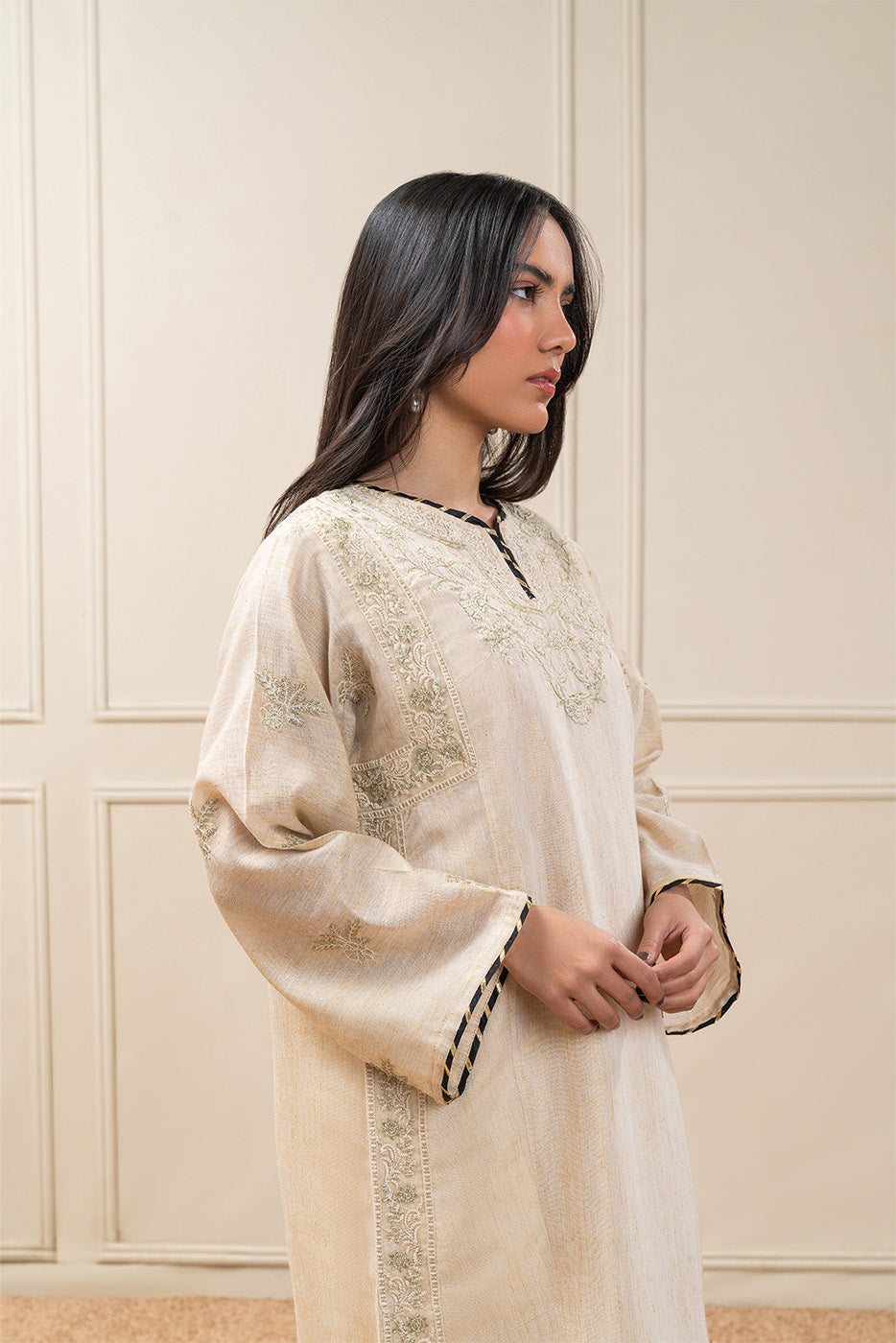 EMBROIDERED DYED SUIT (PRET)