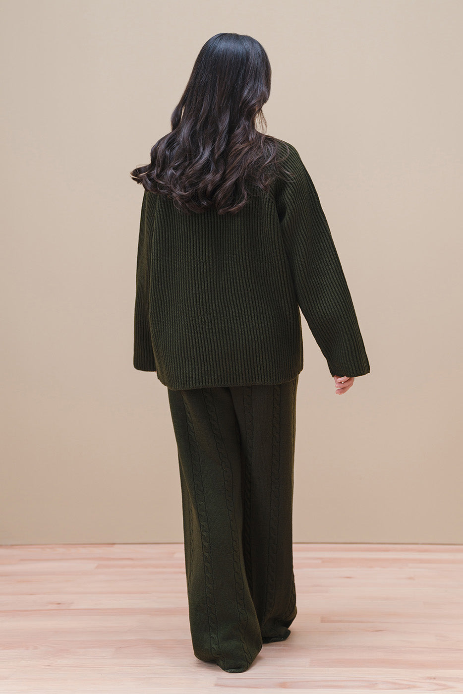 CHUNKY KNIT MOCK NECK PULLOVER