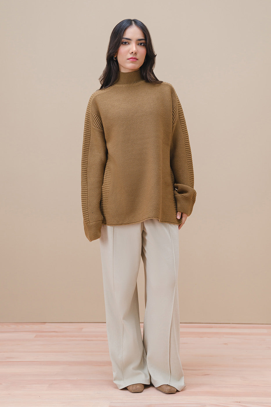 MOCK NECK PULLOVER