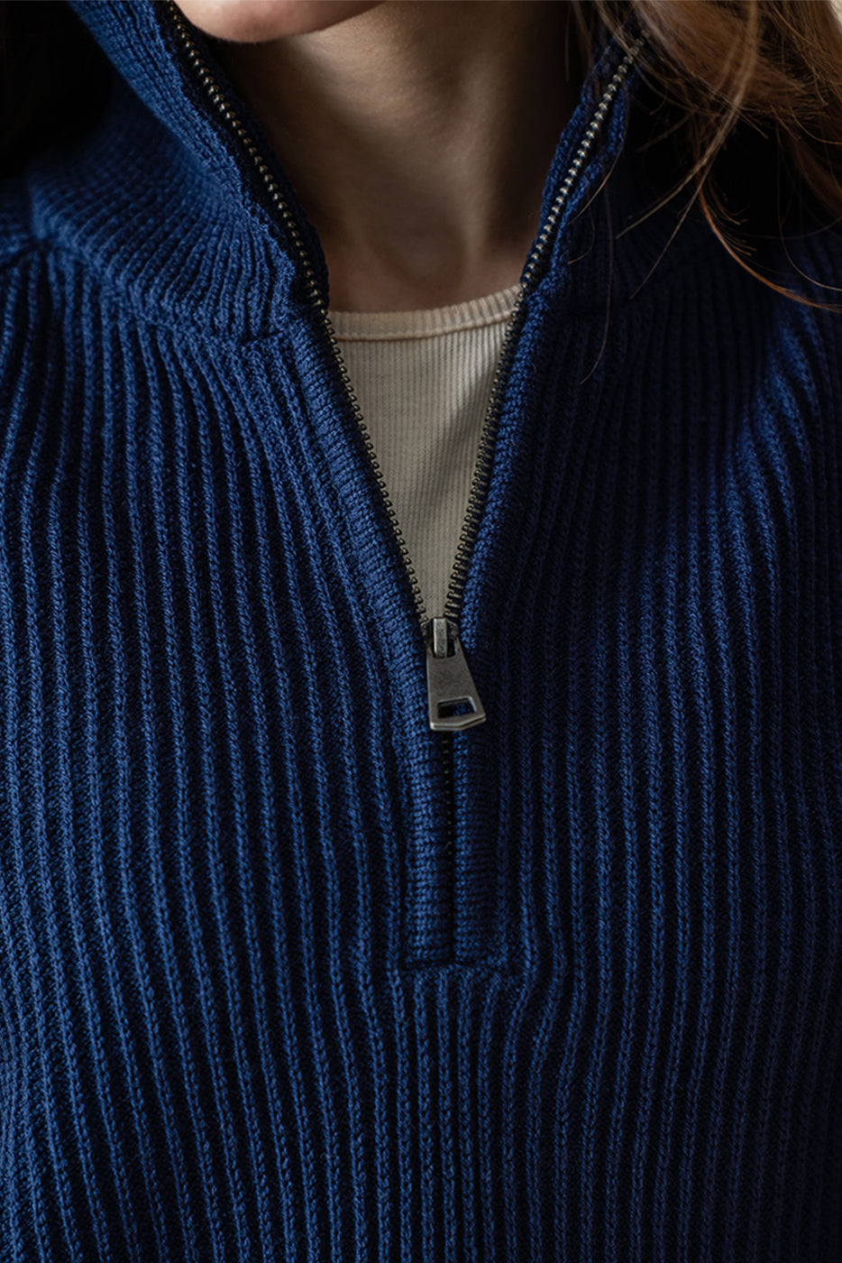 RIBBED-KNIT PULLOVER