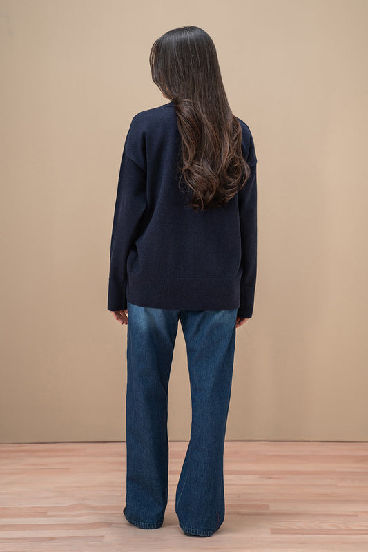 V-NECK LOOSE FIT CARDIGAN