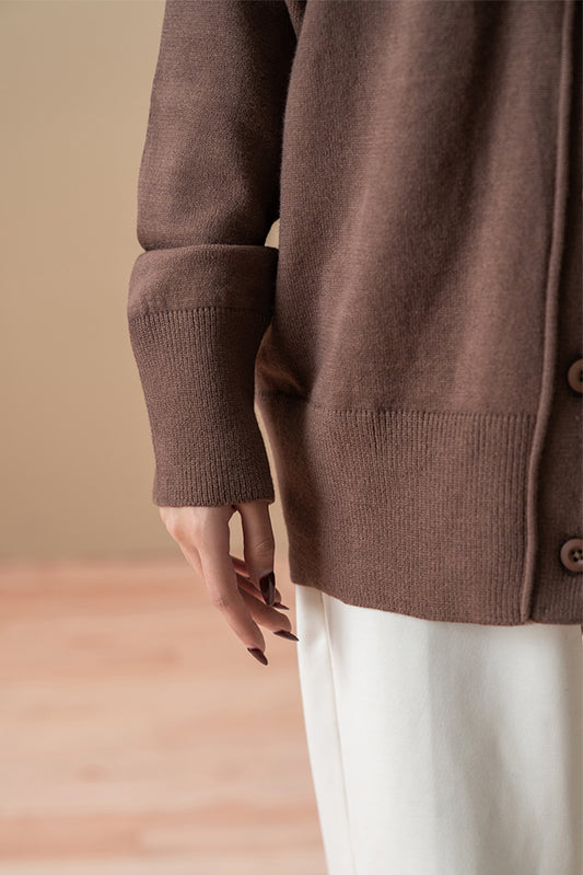 V-NECK LOOSE FIT CARDIGAN