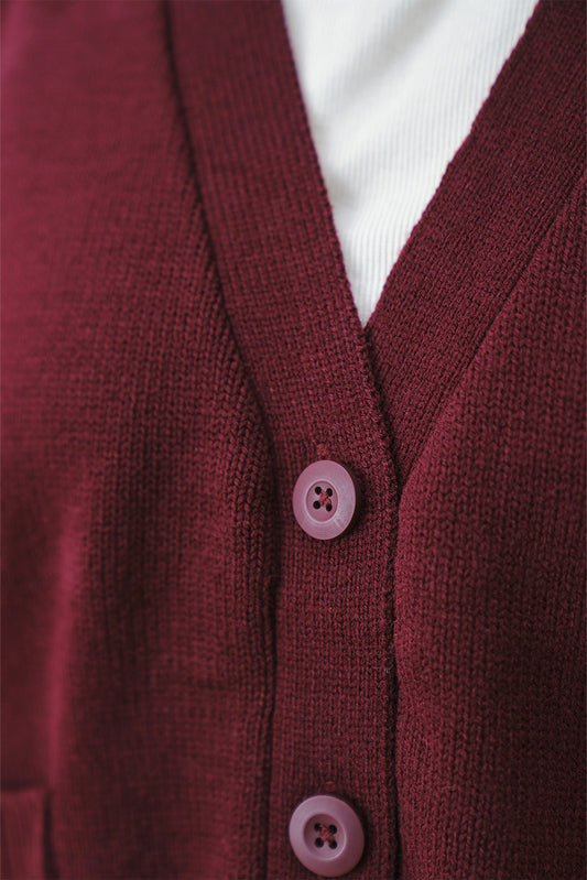 V-NECK CROPPED CARDIGAN