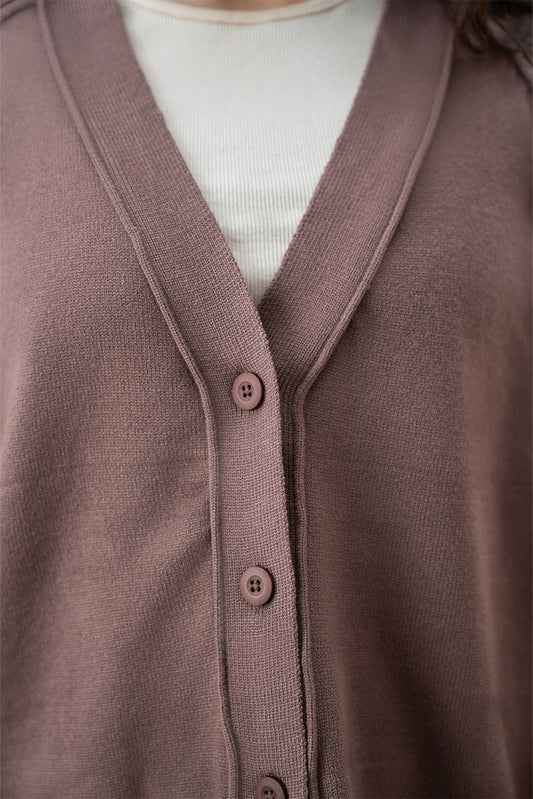 CROPPED RAGLAN CARDIGAN
