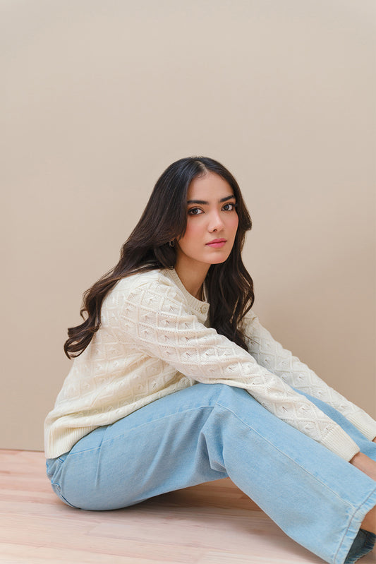 CREW NECK SLIM FIT CARDIGAN