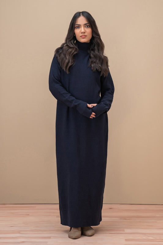 LONG MOCK NECK DRESS