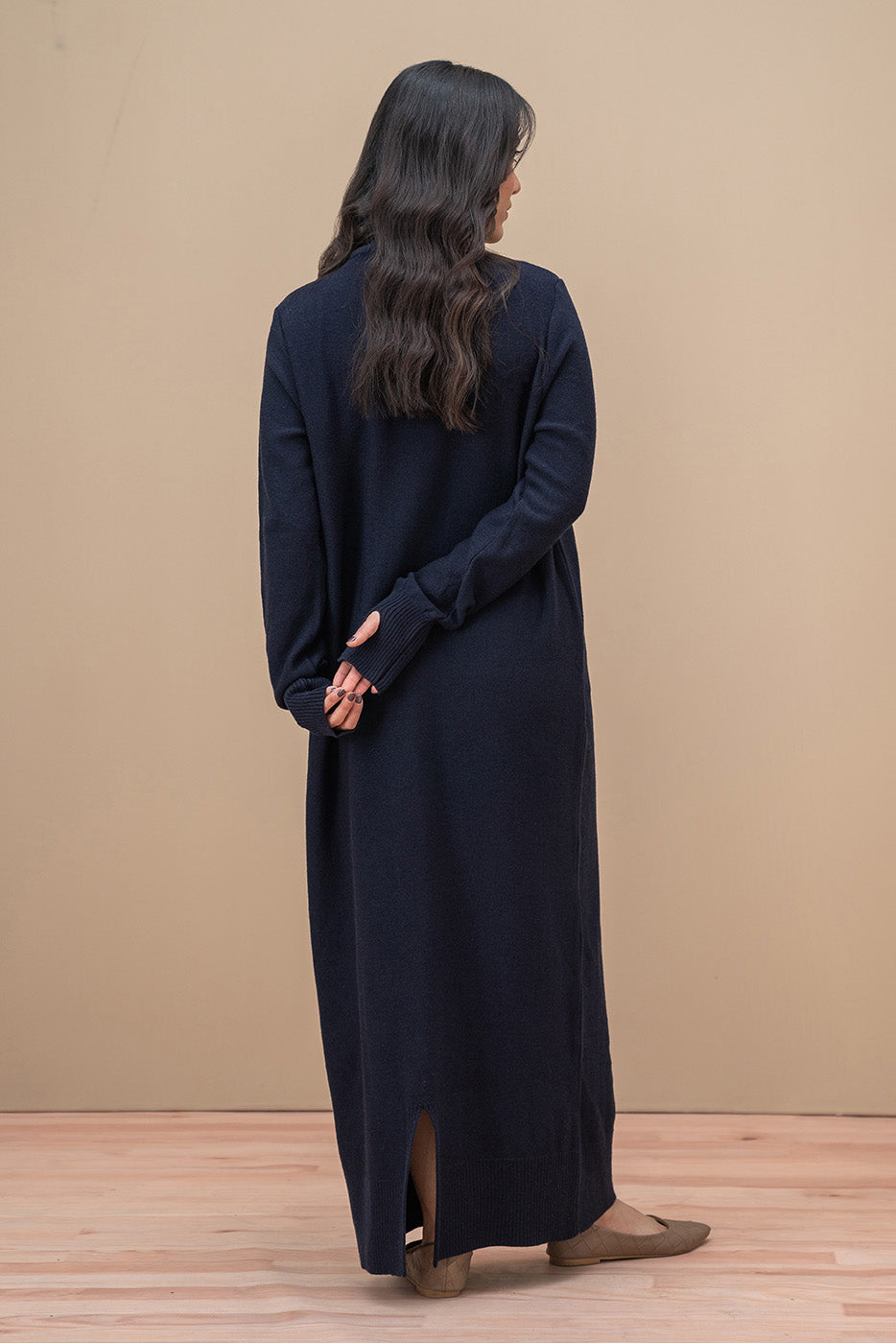 LONG MOCK NECK DRESS