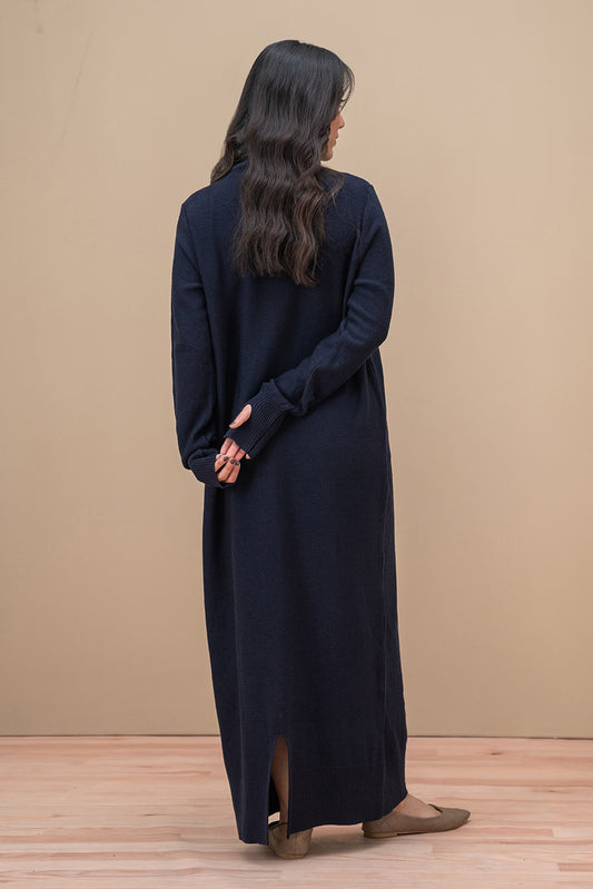 LONG MOCK NECK DRESS