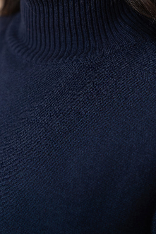 LONG MOCK NECK DRESS