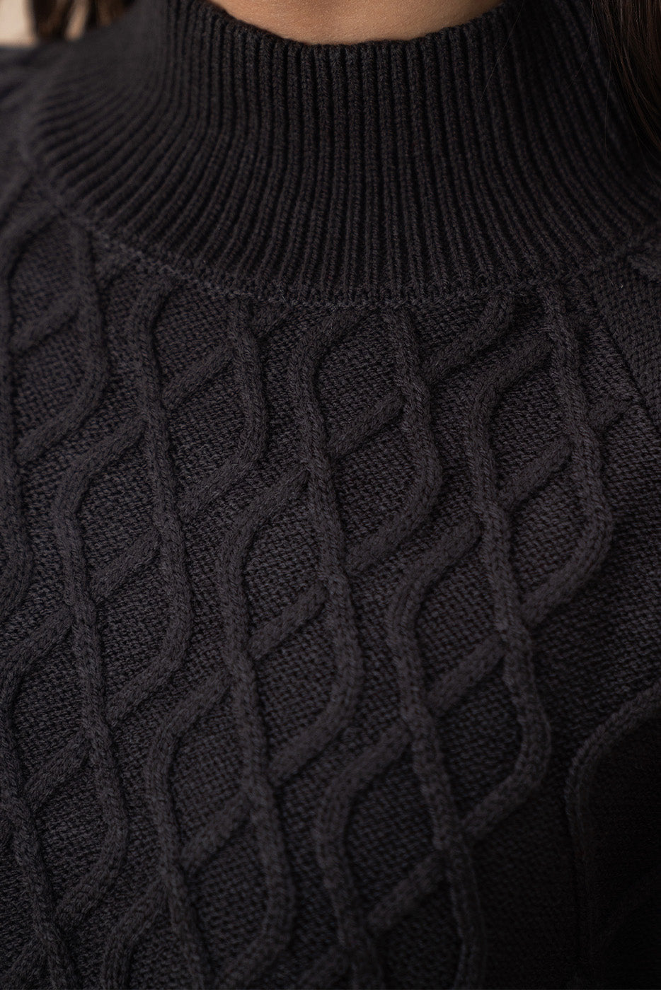 MOCK NECK BALLOON SLEEVE DRESS