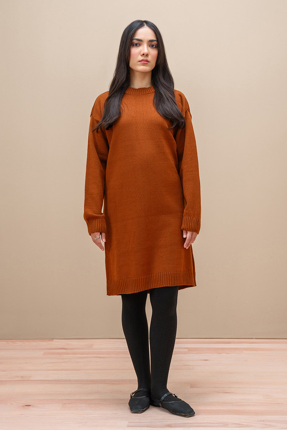 CREW NECK SHORT DRESS