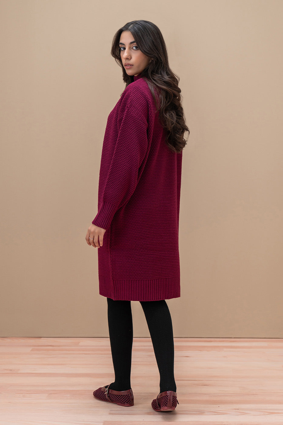 MOCK NECK SHORT LENGTH DRESS