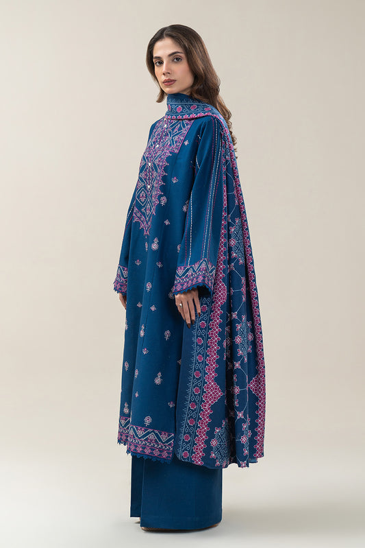 3 PIECE EMBROIDERED MULTI NAPS SUIT-TRIBAL STITCH (UNSTITCHED)