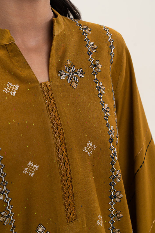 3 PIECE EMBROIDERED SLUB KHADDAR SUIT-MEDALLION VERVE (UNSTITCHED)