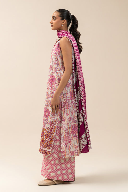 3 PIECE EMBROIDERED KHADDI JQ SUIT-BLUSH GRACE (UNSTITCHED)