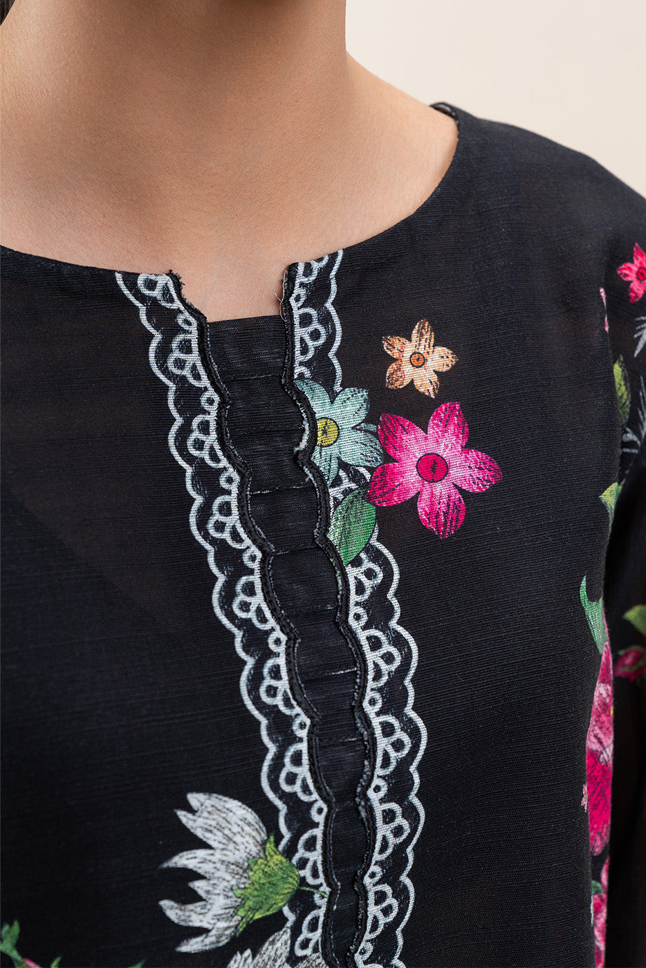 3 PIECE PRINTED SLUB KHADDAR SUIT-MYSTIC GLOOM