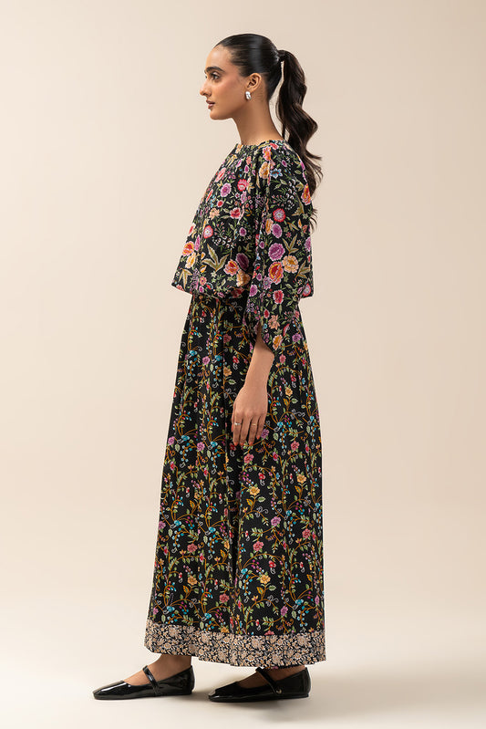2 PIECE PRINTED CAMBRIC SUIT-ONYX GLOOM (UNSTITCHED)