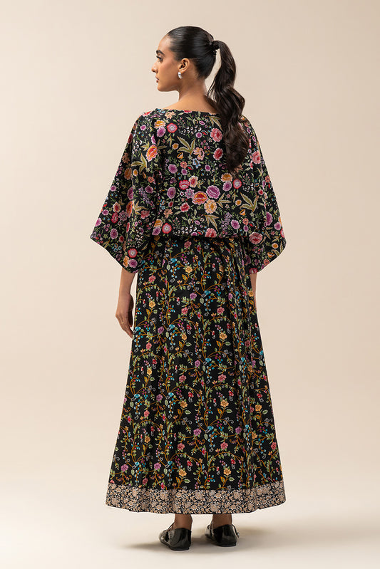 2 PIECE PRINTED CAMBRIC SUIT-ONYX GLOOM (UNSTITCHED)