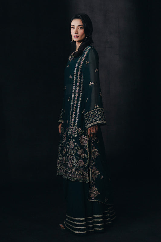 4 PIECE EMBROIDERED CHIFFON SUIT-SAPPHIRE WHISPER (UNSTITCHED)