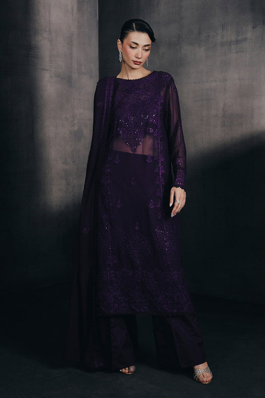 4 PIECE EMBROIDERED CHIFFON SUIT-EMINENCE GLOW (UNSTITCHED)