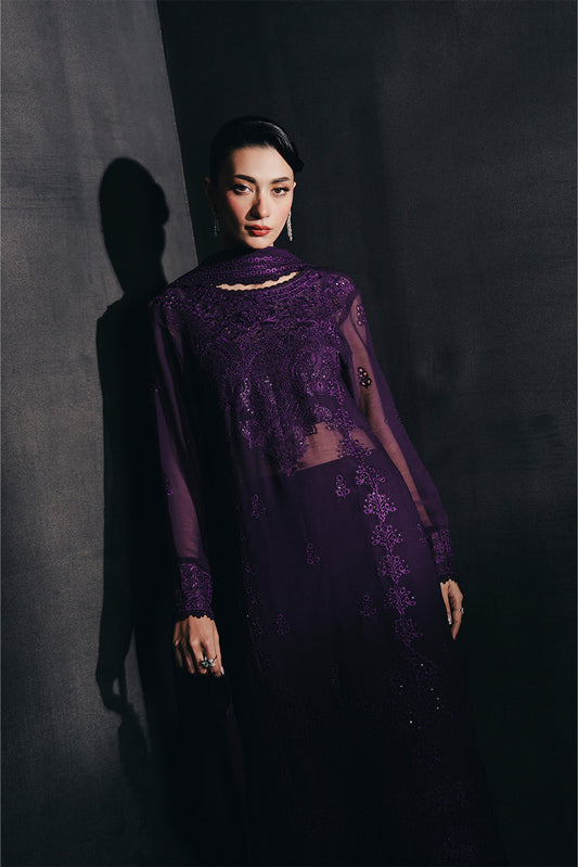 4 PIECE EMBROIDERED CHIFFON SUIT-EMINENCE GLOW (UNSTITCHED)